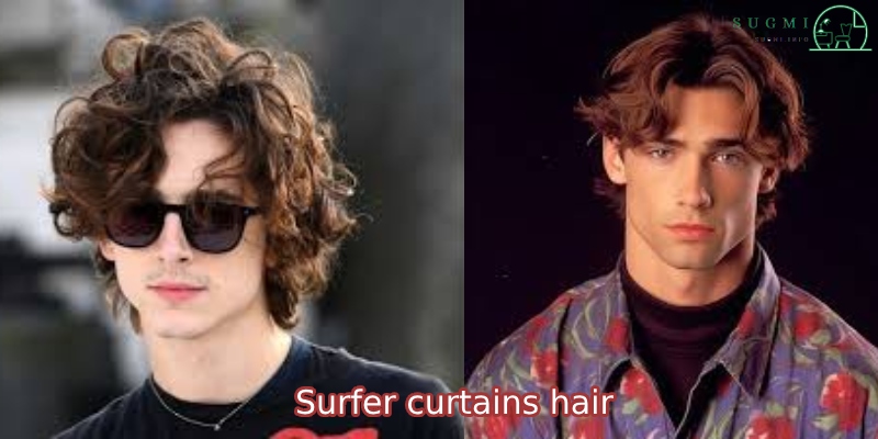 Surfer curtains hair