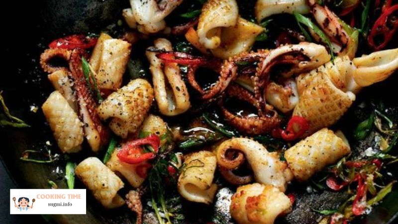 Octopus stir-fried with onions