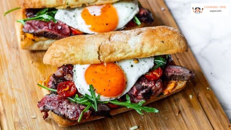 steak with bread