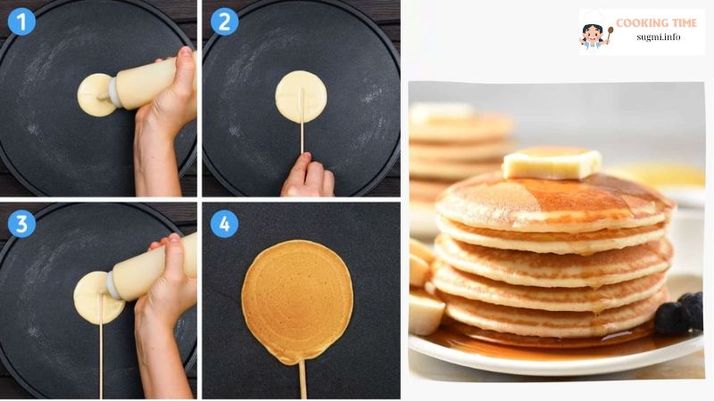 Allow the pancakes to cook for 1-2 minutes on each side